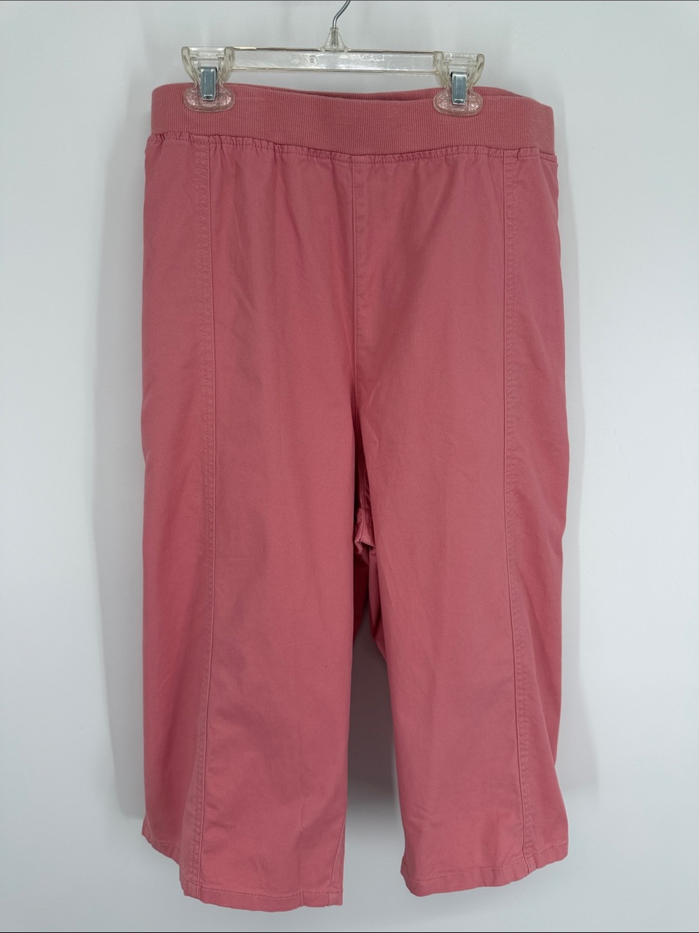 Denim&Co Easy Wear Twill Regular Ribbed Waistband Skimmer Pant NWT
